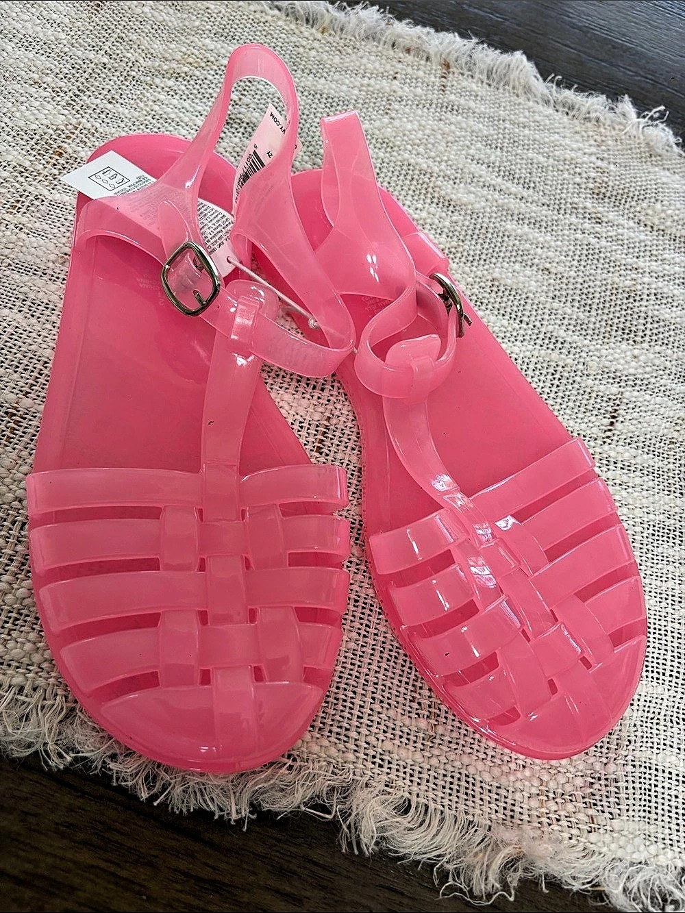 Old Navy Pink Jelly Fisherman Sandals Like New